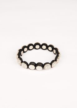 Bratara argintie Black Fusion