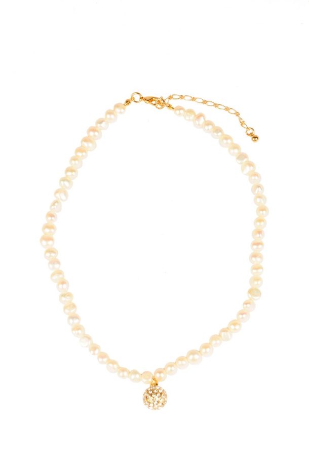 Colier perle naturale - Gold Crystals