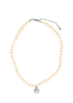 Colier perle naturale - Silver Crystals