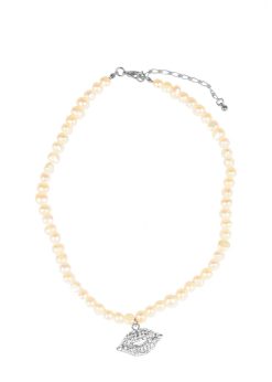 Colier perle naturale - Silver Lips