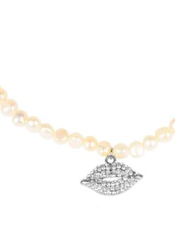 Colier perle naturale - Silver Lips